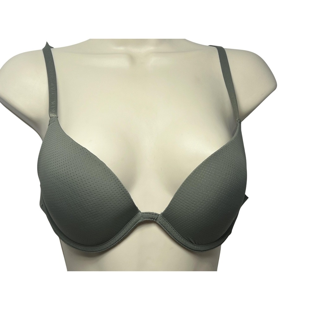 Danskin Bra Womens 36B Green Lightly Lined Underwire T-Shirt Seamless Logo